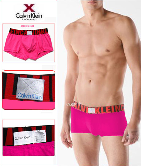 Boxer Calvin Klein Hombre X Rojo Rosa - Haga un click en la imagen para cerrar